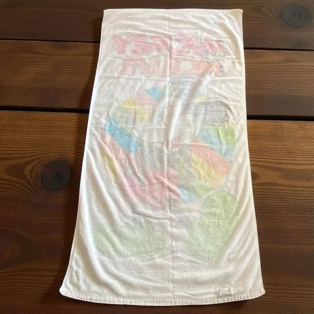 Vintage Walt Disney Mickey Mouse Terry Cloth Bath Beach Towel Franco USA - READ